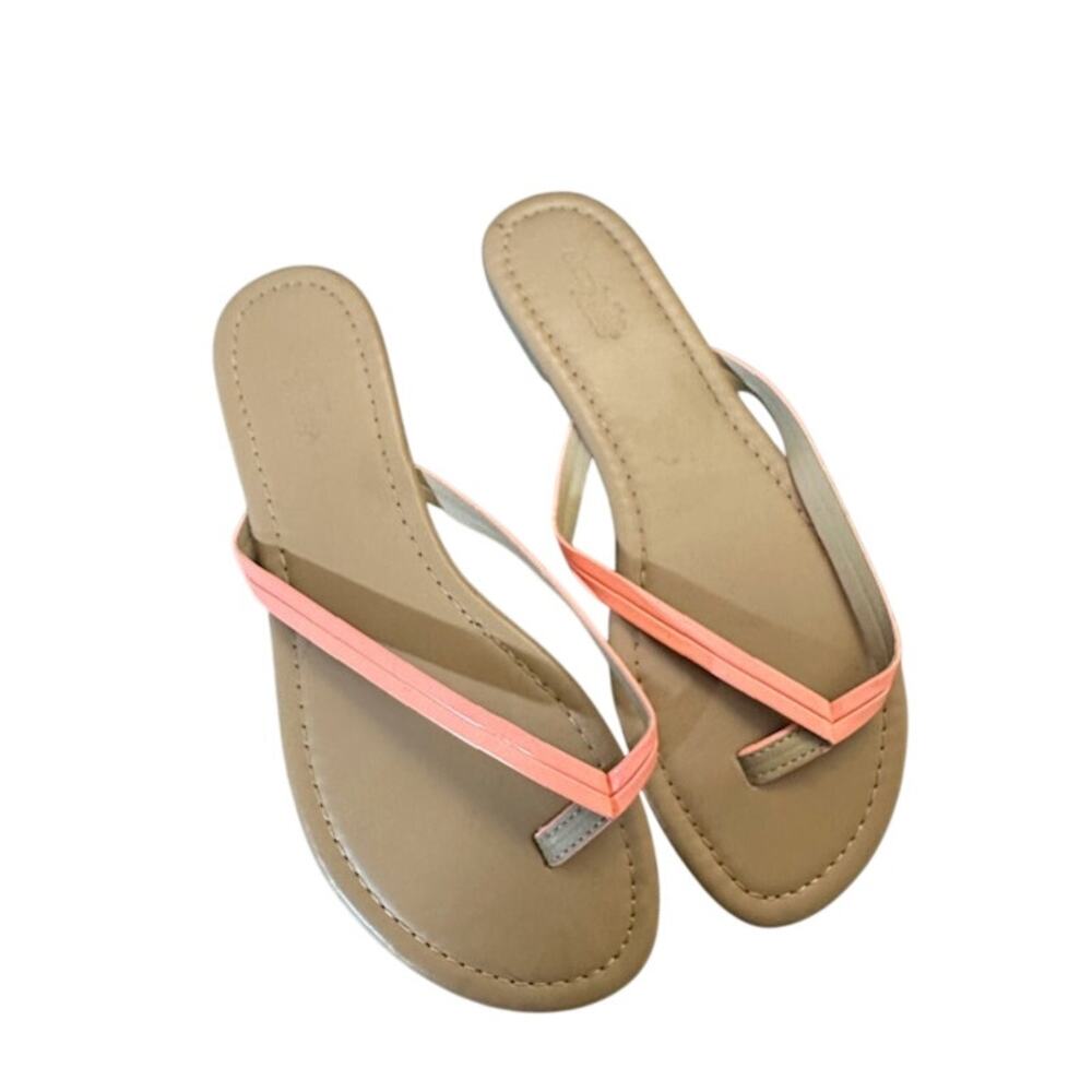 Charlotte Russe Pink Flat Thong Beach Casual Sandals Women’s 8